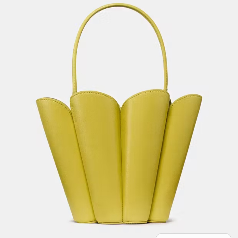 Kate Spade The Spade Lime Slice Fine Grain Leather Mini Bucket Bag Crossbody NWT